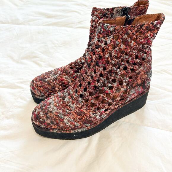 Jeffrey Campbell x Free People Woven Platform Ankle Boots 9.5 - Picture 5 of 9